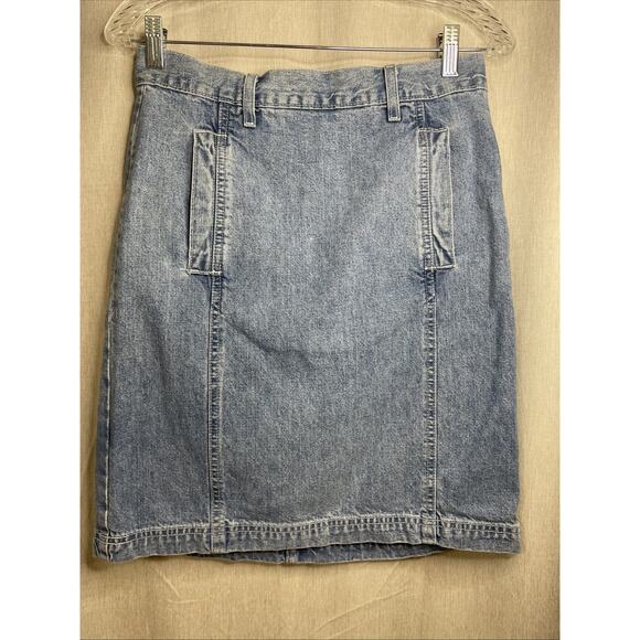 Vintage Levi's Dry Goods Juniors Straight Pencil Denim Skirt - Size 7 -3 Pockets - Picture 1 of 8